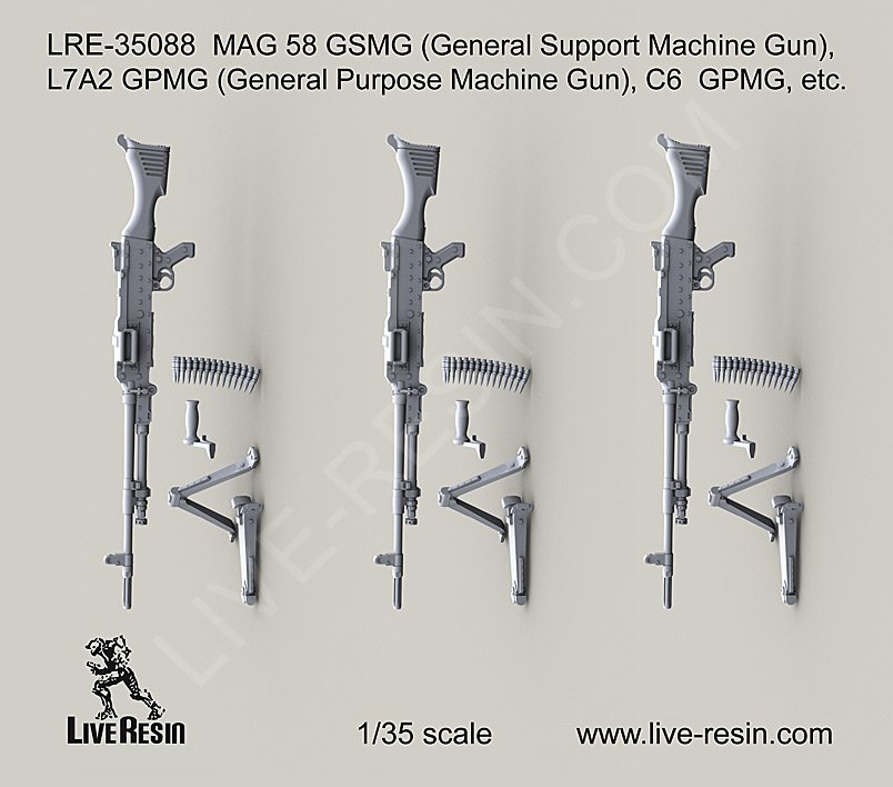 1/35 MAG-58, L7A2, C6 通用机枪