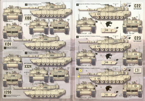 1/35 现代美国陆军第4步兵师,第1骑兵师 M1A2 SEP 艾布拉姆斯主战坦克 OIF P.2