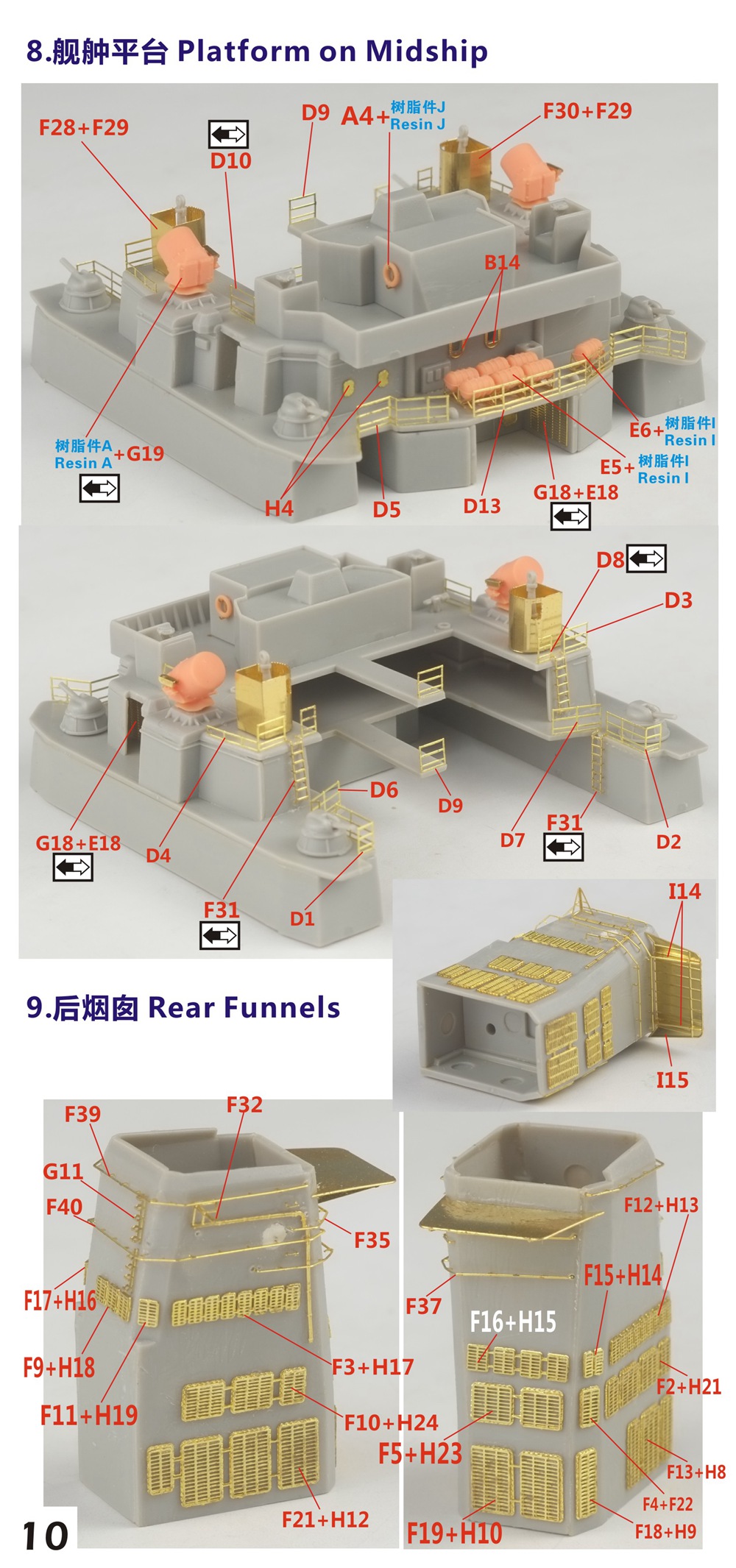 1/350 现代俄国海军勇敢I型潘捷列耶夫号导弹驱逐舰(1155型)完全改造套件(配小号手04516)