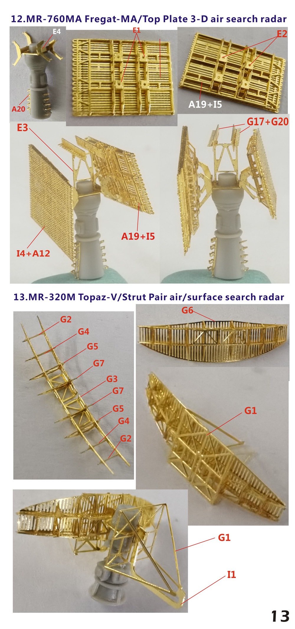 1/350 现代俄国海军勇敢I型潘捷列耶夫号导弹驱逐舰(1155型)完全改造套件(配小号手04516)