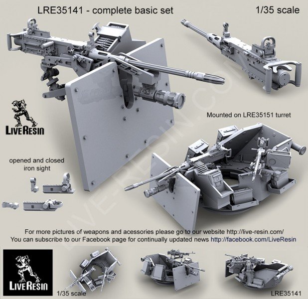 1/35 M3D/M50 Cal.50 龙式重机枪(M93 枪座)