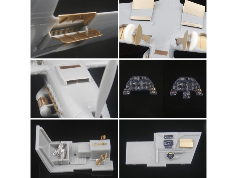 1/48 Bf109F 梅塞施米特战斗机改造蚀刻片(配长谷川)