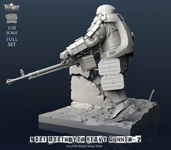 1/35 灭巢重武器炮手(2)(附底座)