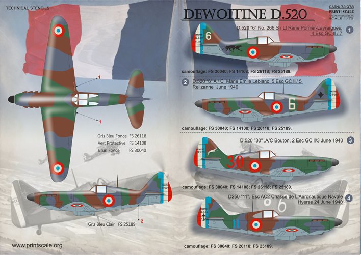 1/72 D.520 德瓦蒂纳520型战斗机