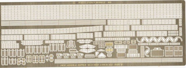 1/350 二战德国希佩尔海军上将级重巡洋舰改造蚀刻片